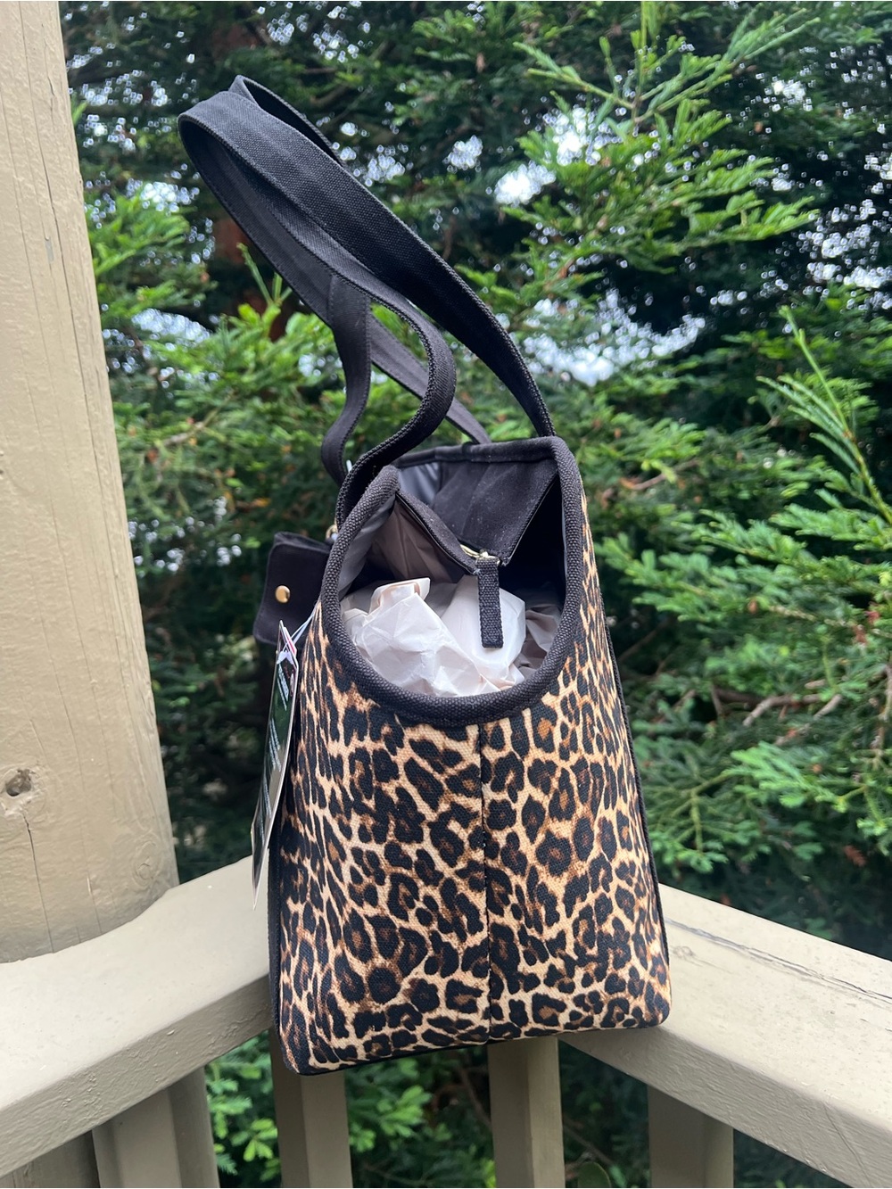 Betsey Johnson Leopard Pet Carrier with Pouch - Picture 4 of 7